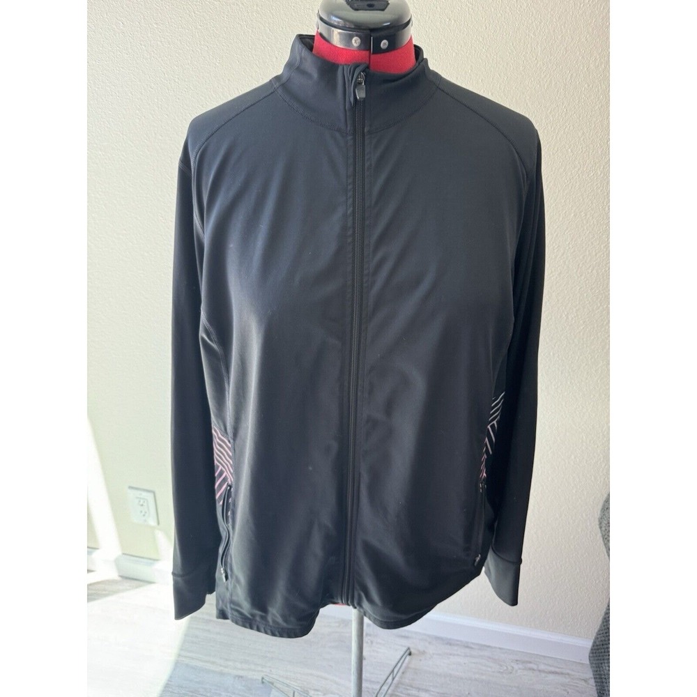 Women Junior Plus Size 2X Activewear‎ Workout Zip Front Lightweight Jacket #508